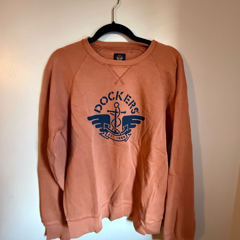 Dockers Men's Sweater in Warm Orange